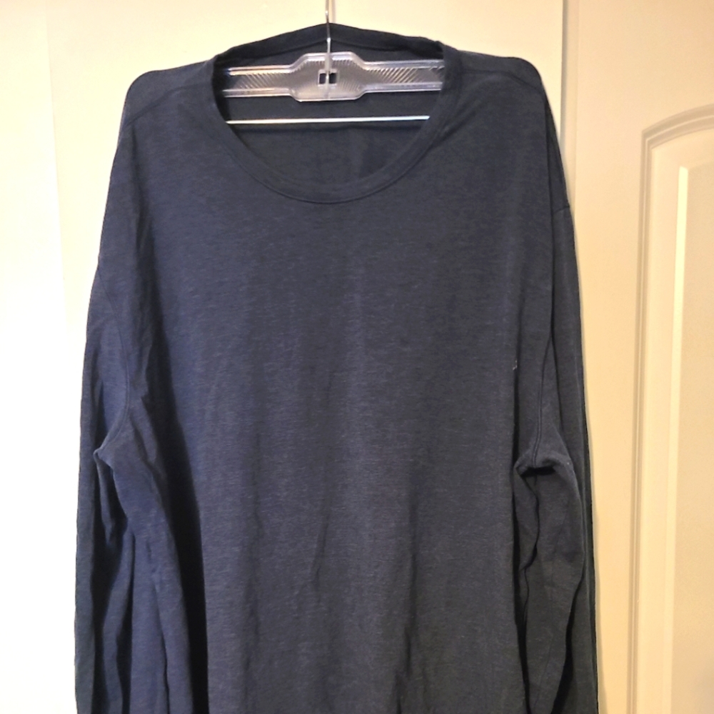 LULULEMON FUNDAMENTAL MEN'S SHIRT NAVY BLUE XL